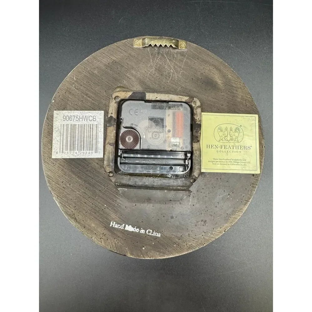 Hen-Feathers Chanticleer Wall Clock, Copper - Picture 7 of 8